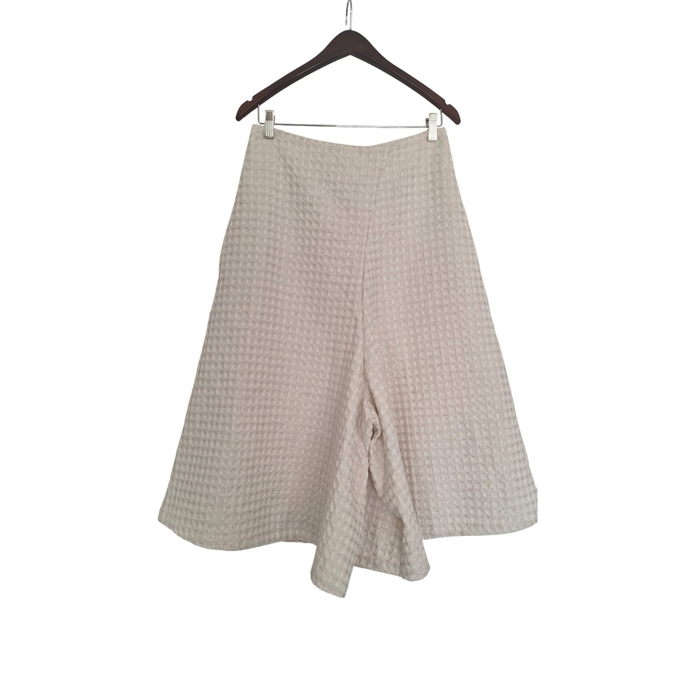Cossac Cream Organic Cotton Wide Leg Shorts Pants size L